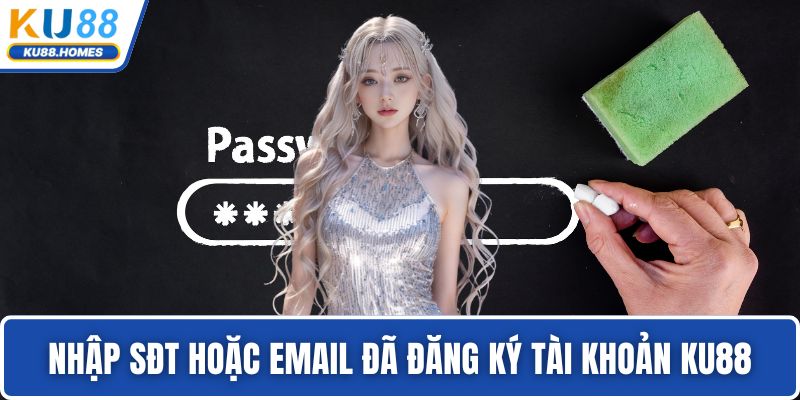 Nhập SĐT hoặc email đã đăng ký tài khoản KU88