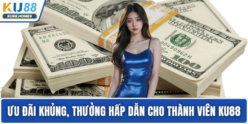 Ưu đãi khủng, thưởng hấp dẫn cho thành viên KU88